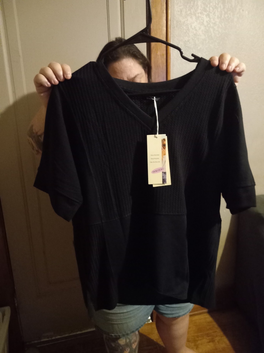Classic Black V-Neck Men's Sweater - Comfortable Ribbed Design